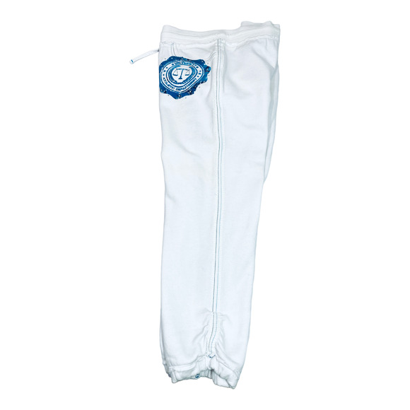 NWOT Jade Athletics Joggers Cropped White with Blue Size M - Picture 3 of 8